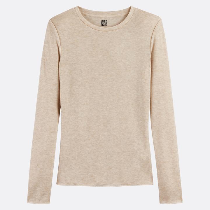 Immagine prodotto La Redoute Collections Langarm-Shirt mit rundem Ausschnitt (S)