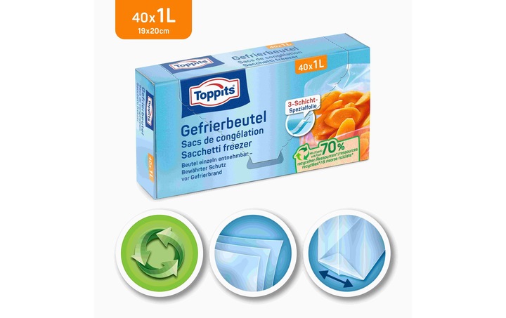 Actual product image Toppits Freezer bag (40 x)