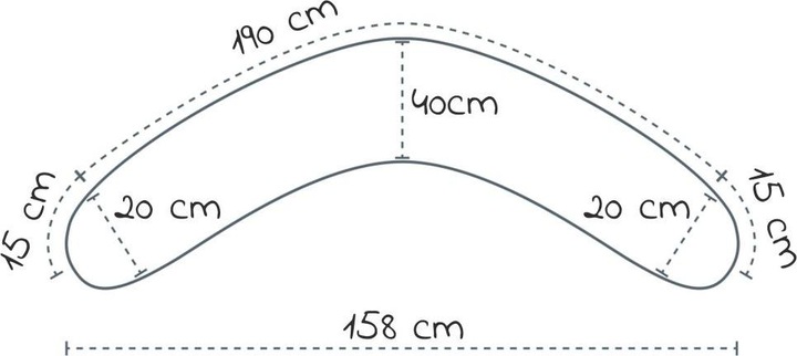 Produktbild Theraline Stillkissen "Das Original" mit Polyester Hohlfaser Füllung inkl. Bezug 190 cm (190 cm)