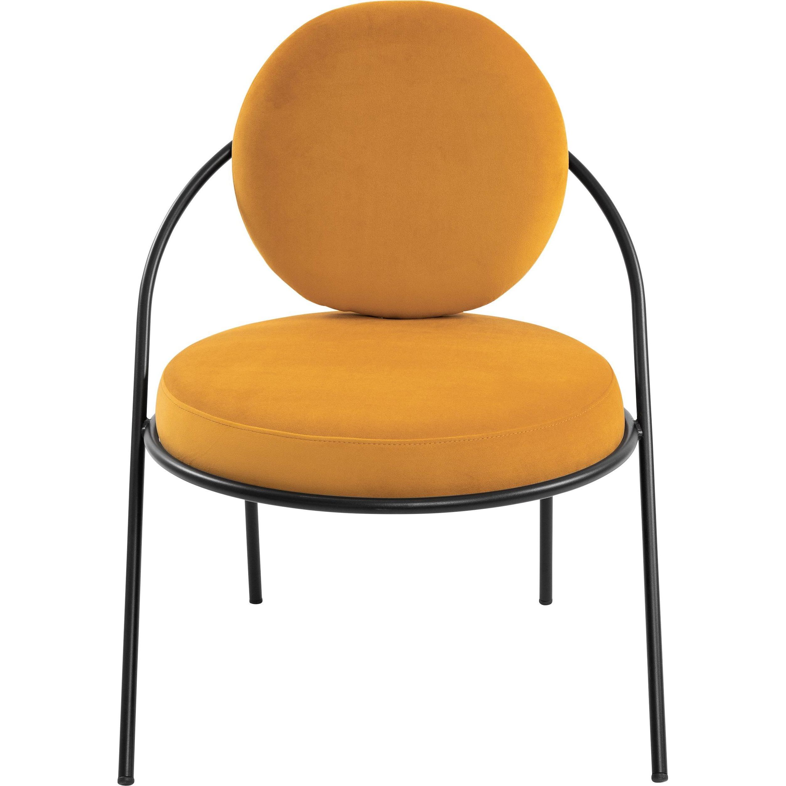 Paperflow, Poltrona, 2 Poltrone Saturne In Tessuto Nero Zafferano