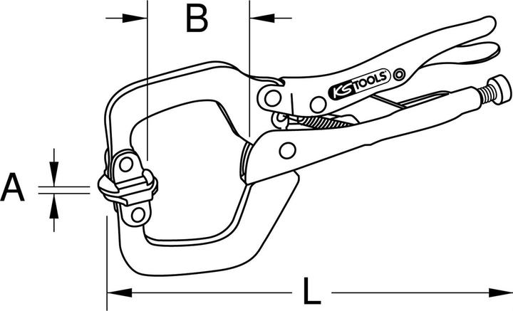 Actual product image KS Tools Welding clamp grip pliers (285 mm)