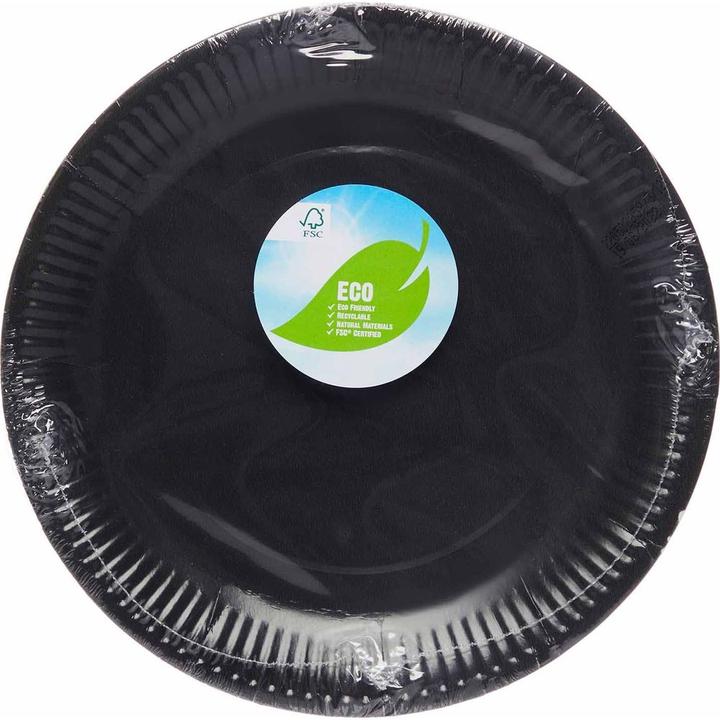 Produktbild Amscan Schwarze Teller (8x)