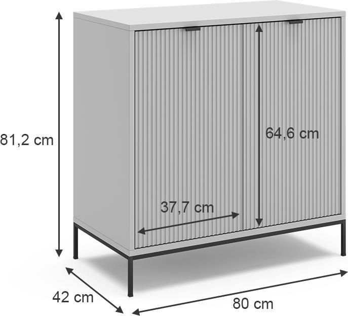 Actual product image Vicco Eliza with 2 doors (80 x 42 x 81.5 cm)