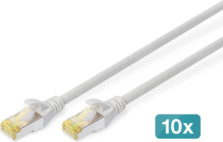 Actual product image Digitus CAT 6A S/FTP patch cord, 10 pieces (S/FTP, CAT6a, 0.25 m)