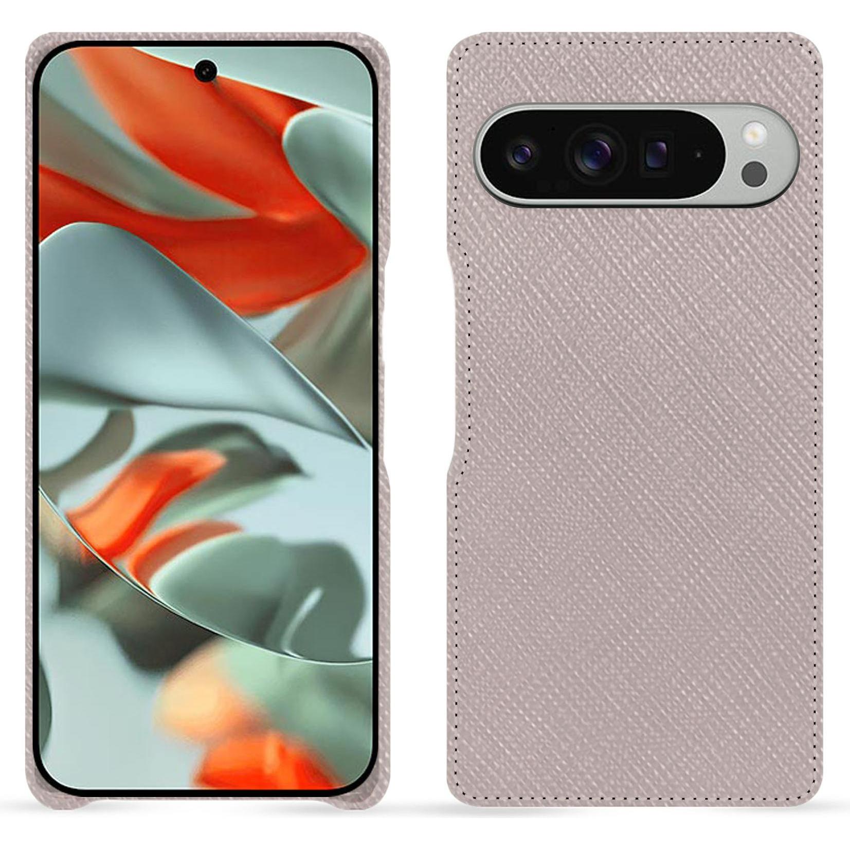 Noreve Lederschutzhülle (Google Pixel 9 Pro XL), Smartphone Hülle, Beige