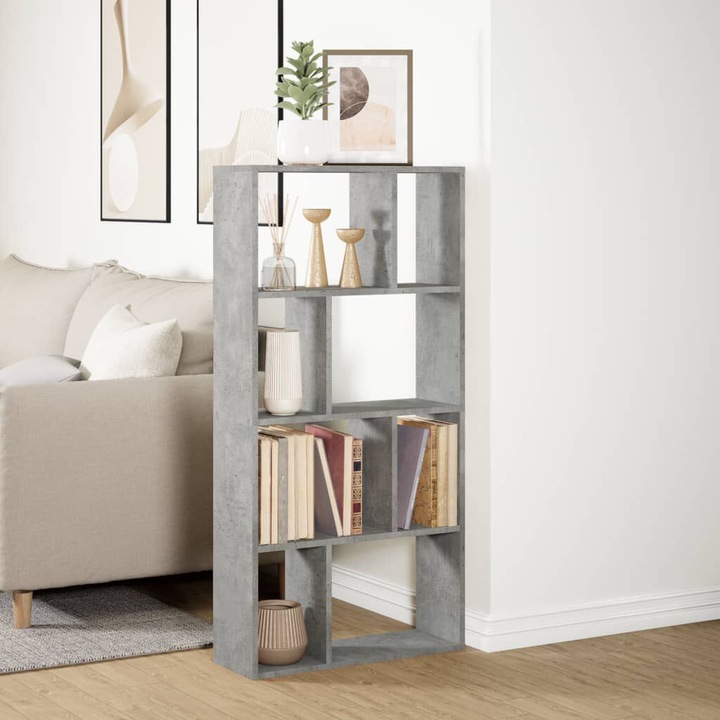 Actual product image VidaXL Bookcase Room divider Standing shelf File shelf Office shelf Shelf Concrete grey (60 x 20 x 120 cm)