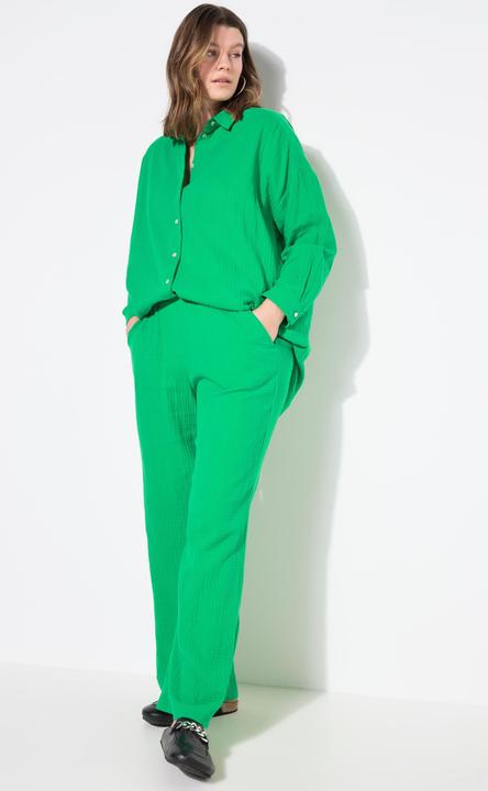 Produktbild Studio Untold Hose, wide Legs, Musselin, Elastikbund (58)