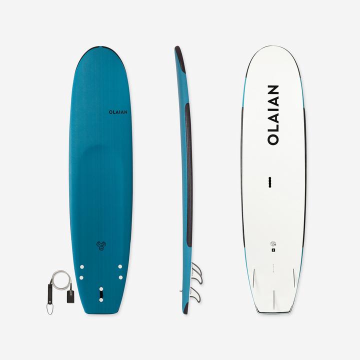 Produktbild Olaian Surfboard Schaumstoff verstärkt mit Leash 8'2"