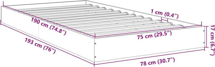Produktbild vidaXL Bettgestell (75 x 190 cm)