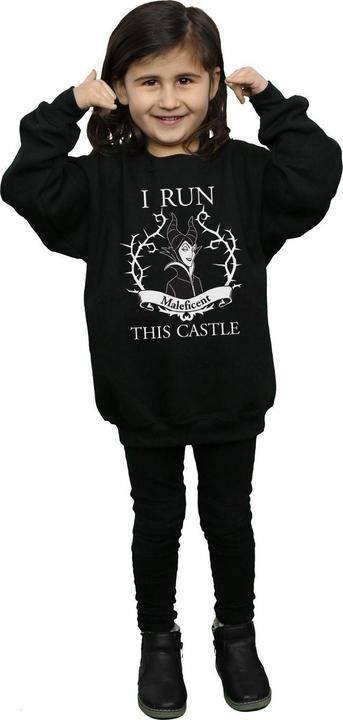 Actual product image Maleficent Girls I Run This Castle Cotton Sweatshirt (140, 146)