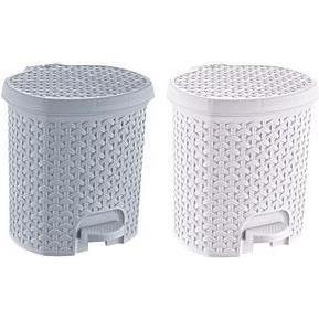keeeper Tret-Abfalleimer "tjark", 11,5 Liter, nordic-grey Tret-Abfalleimer, Rattan-Optik, mit Tretpedal, Abfalleimer, Gr...