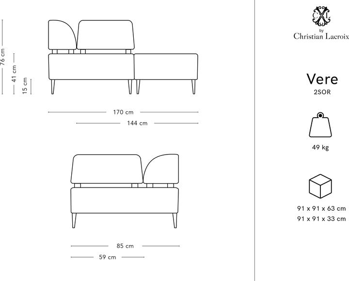 Produktbild CXL by Christian Lacroix Vere (2-Sitzer, Modular Sofa)
