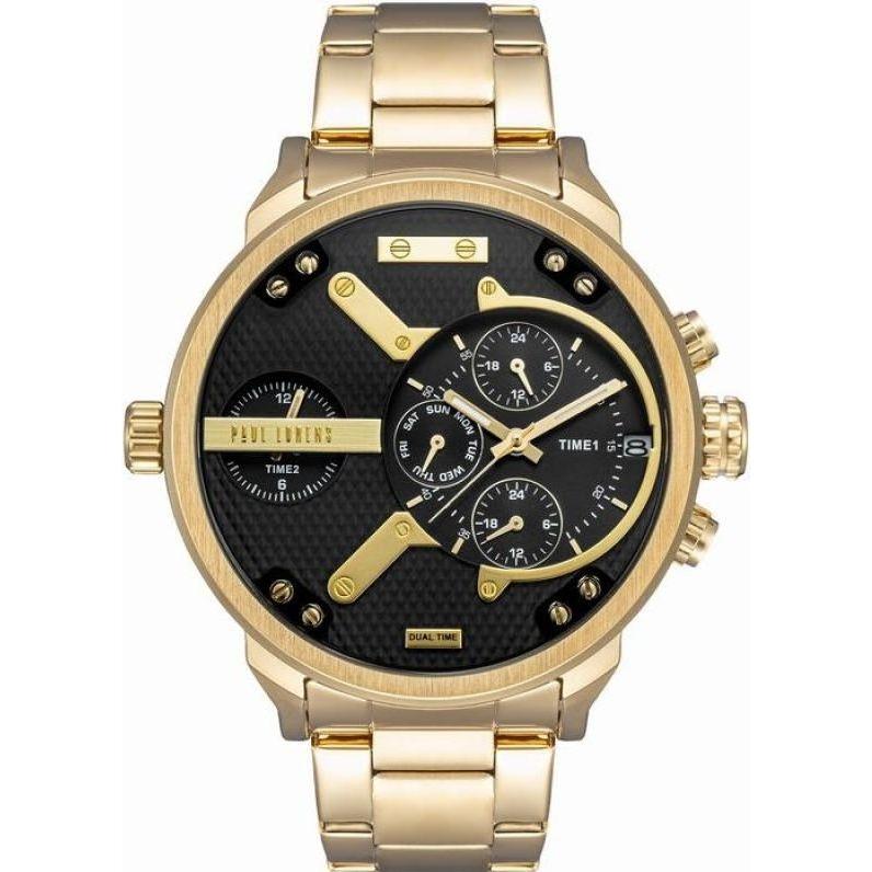 Paul Lorens, Orologio da polso, Zegarek męski ZORO PL20021B-1D1, Oro, Nero, (Orologio da polso analogico, 50 mm)