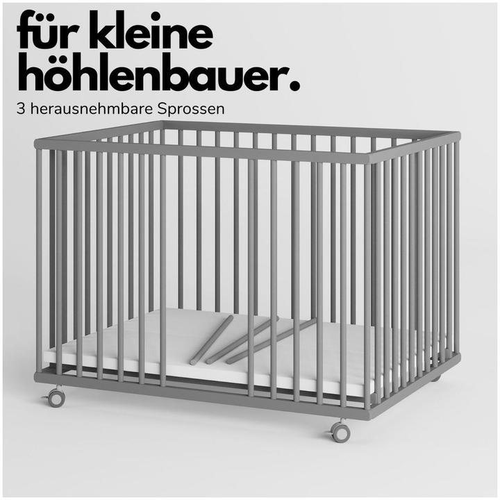 Image du produit Sämann Parc Premium avec barreaux amovibles (100 cm, 75 cm, Hêtre)