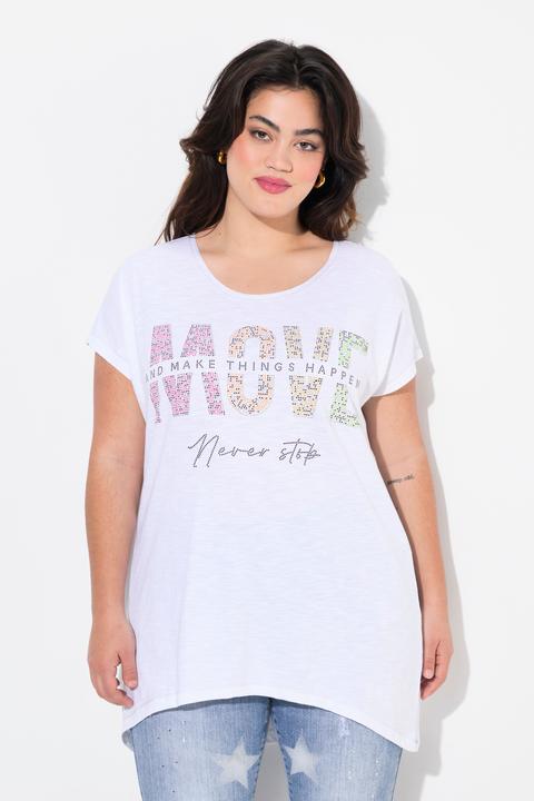 Produktbild Angel of Style T-Shirt, Komfort Fit, Neon-Ziersteinchen Schriftzug (52)