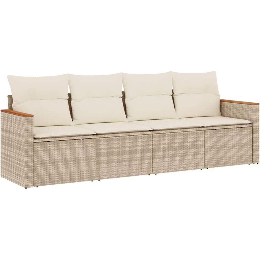 VidaXL, Gartenlounge, 10-tlg. Garten-Lounge-Set mit Kissen