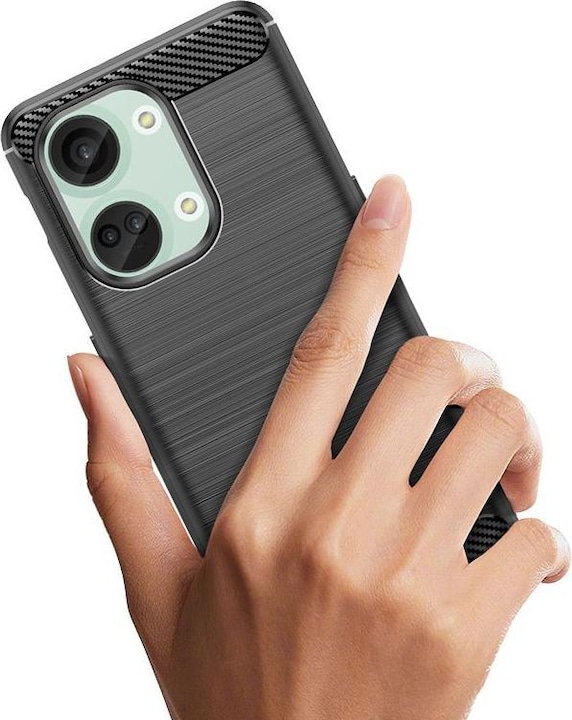 Produktbild Hurtel Carbon Case silicone case for OnePlus Ace 2V/OnePlus Nord 3 - black (OnePlus Nord 3, OnePlus Ace 2V)