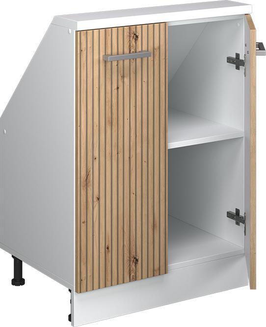 Produktbild Vichy Dachschrägenschrank Rion, Artisan Eiche/Weiss/Weiss, mit 2 Türen (46 x 46 x 81.60 cm)