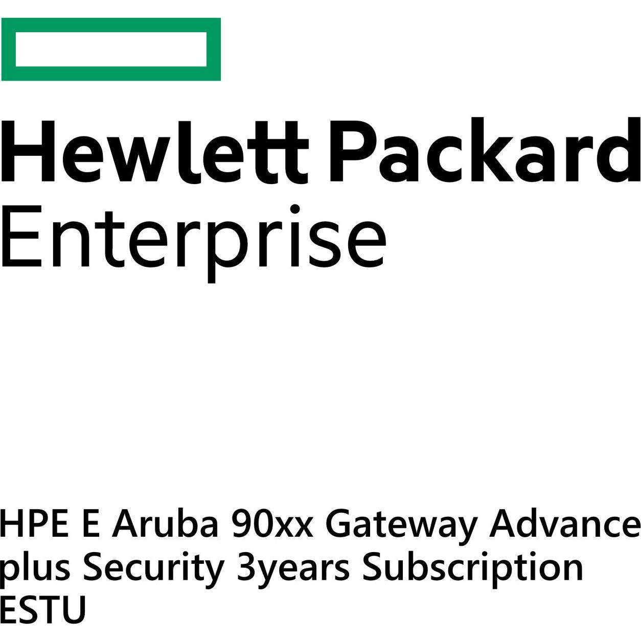 HPE E Aruba 90xx Gateway Advance plus Security 3yr Sub E-STU für
