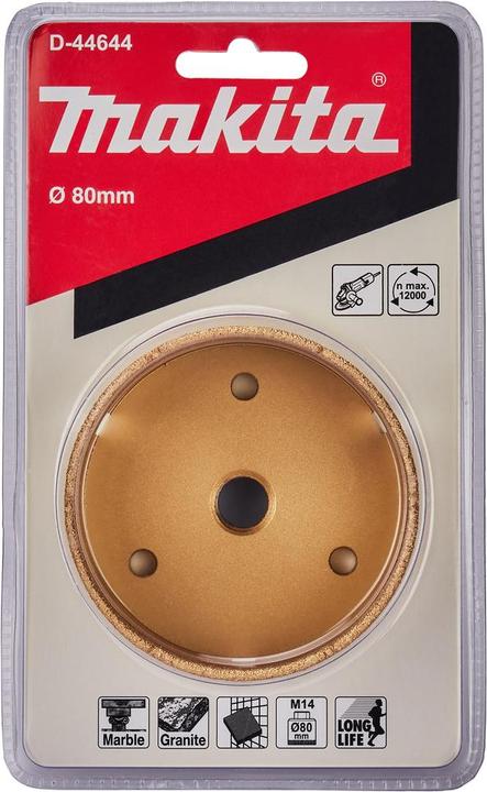 Image du produit Makita Couronne de forage creuse diamantée 80mm M14 (80 millimètres)