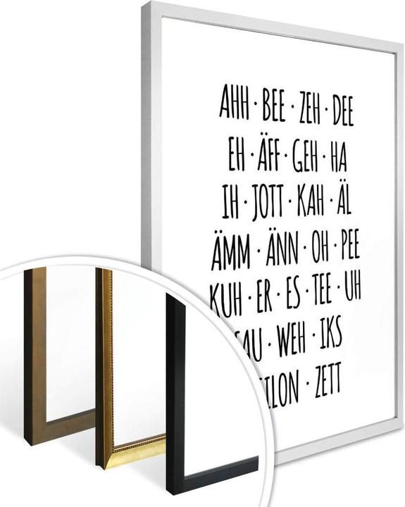 Actual product image Trenddeko The slightly different alphabet (30 x 40 cm)