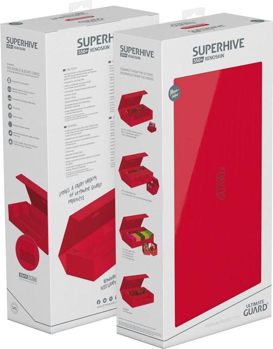 Actual product image Ultimate Guard Card Box XenoSkin Superhive 550+ Red
