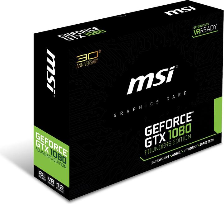 Immagine prodotto MSI GeForce GTX 1080 Founders Edition (8 GB)
