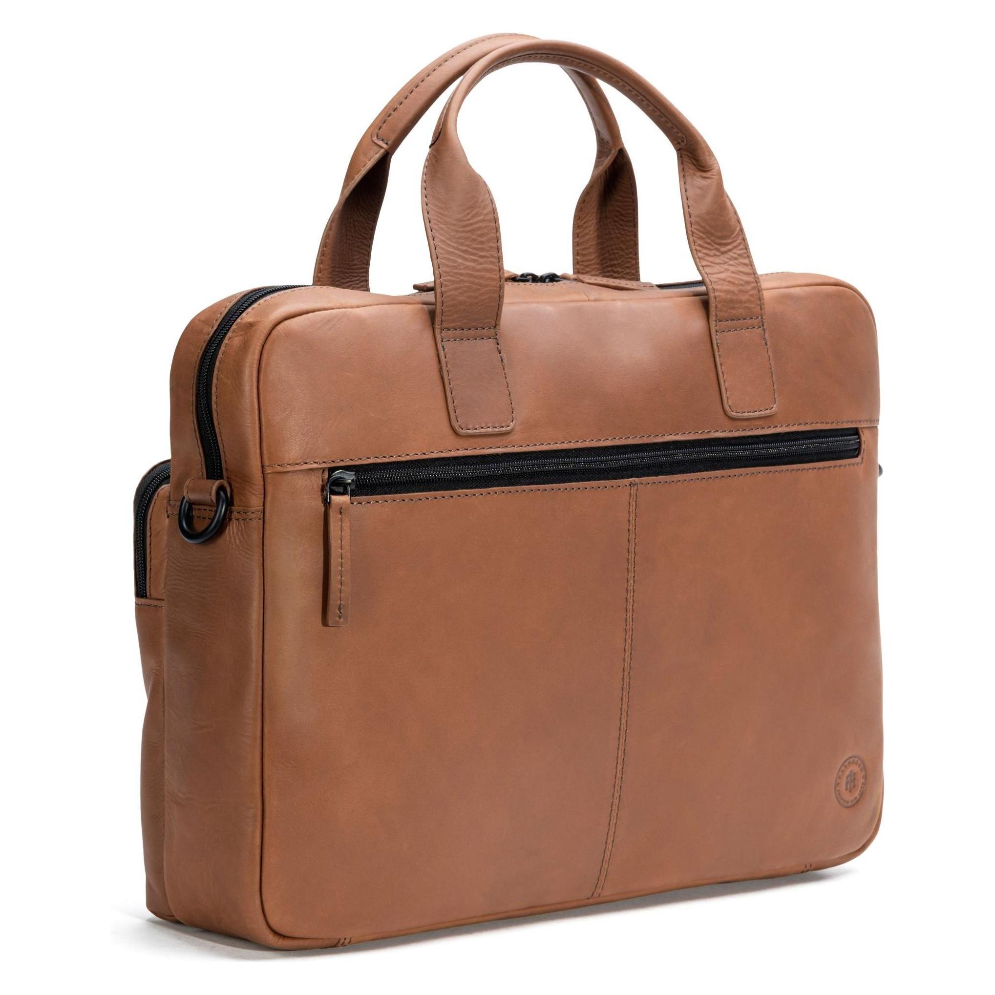 Farmhood Nashville Aktentasche Leder 39 Cm Laptopfach (15.40"), Notebooktasche, Braun