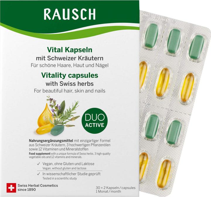 Image du produit Rausch Capsules vitalité aux herbes suisses (60 pièce(s), Capsules, 90 g)