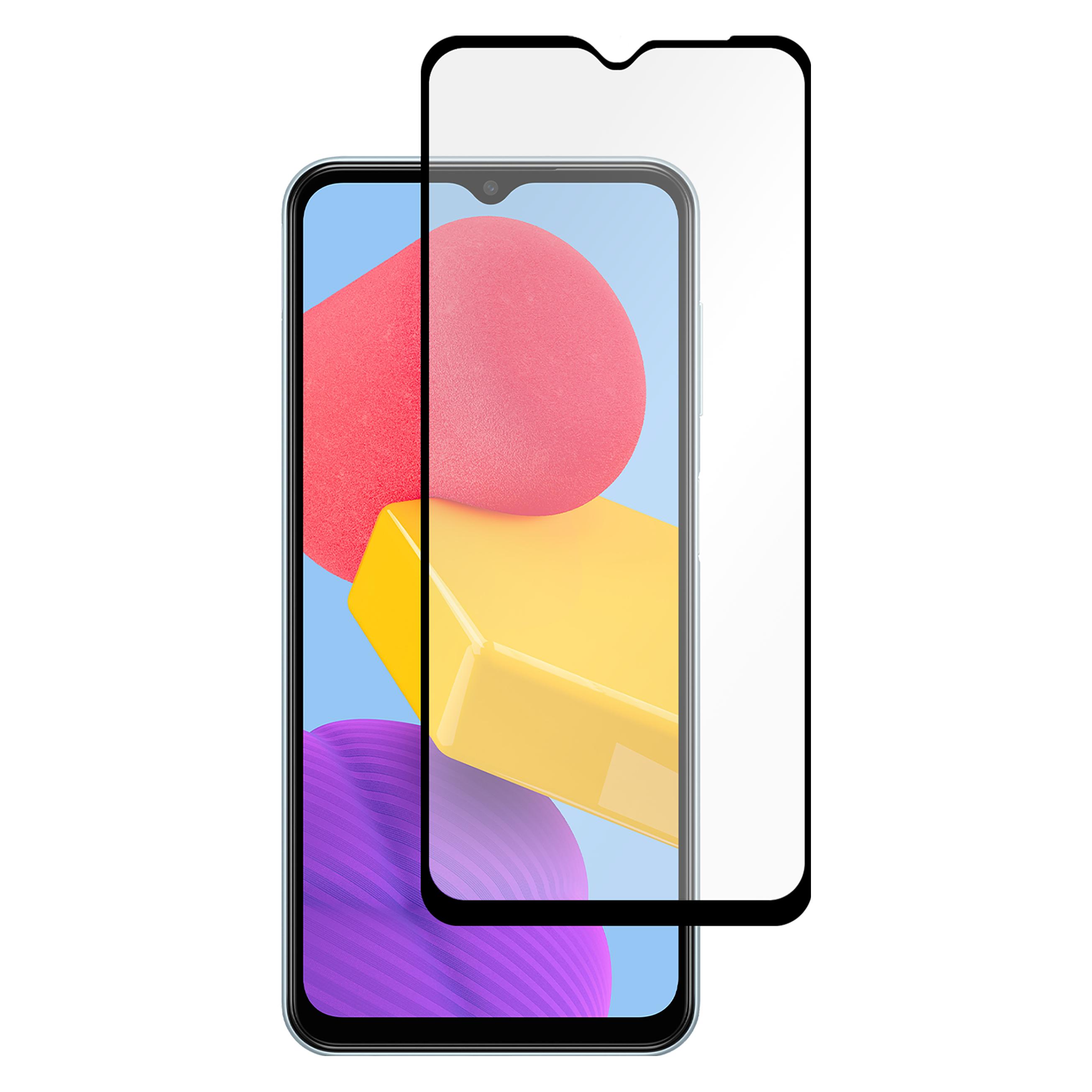 Cazy Schutzglass Kompatibel Mit Samsung Galaxy M13 - Tempered Glass Volle Abdeckung - (1 Stk., Samsung Galaxy M13), Smartphone Schutzfolie, Schwarz