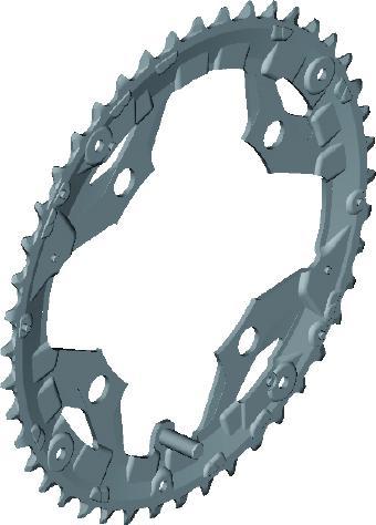 Actual product image Shimano Chainring ALIVIO FC-T4010 26 T with chain guard (26)