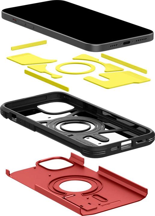 Produktbild Spigen Tough Armor MagSafe, rot - iPhone 15 (Apple iPhone 15)