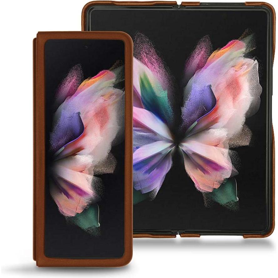 Noreve Lederschutzhülle (Samsung Galaxy Z Fold3), Smartphone Hülle, Braun