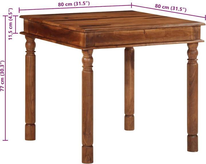Produktbild vidaXL Esstisch (80 x 80 x 77 cm)