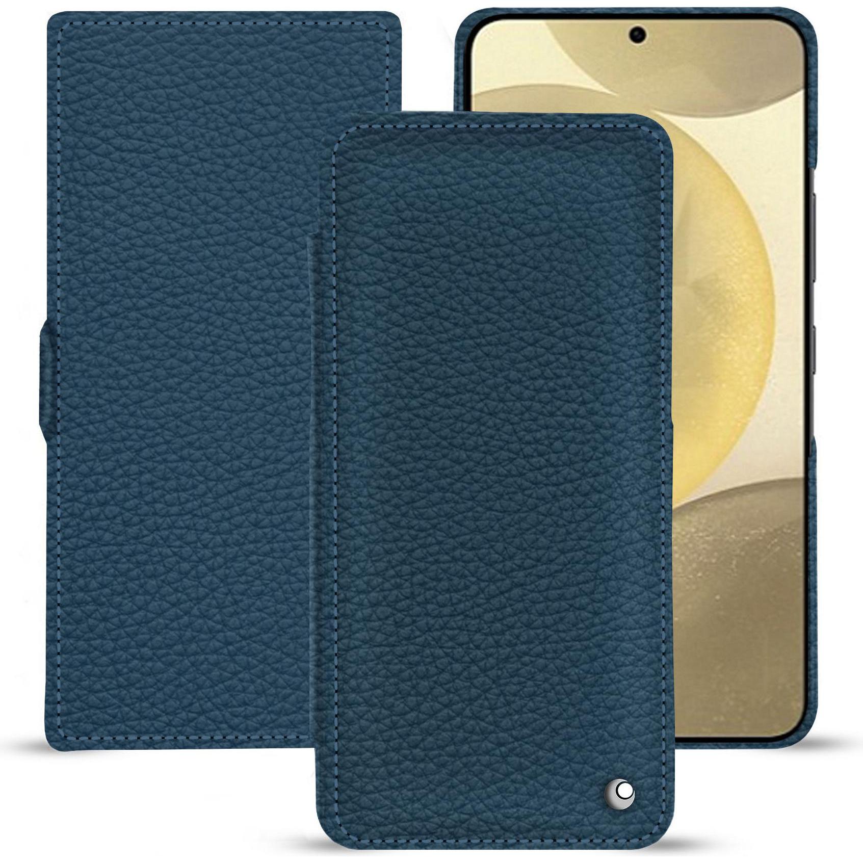 Noreve Lederschutzhülle horizontal (Samsung Galaxy S24+), Smartphone Hülle, Blau