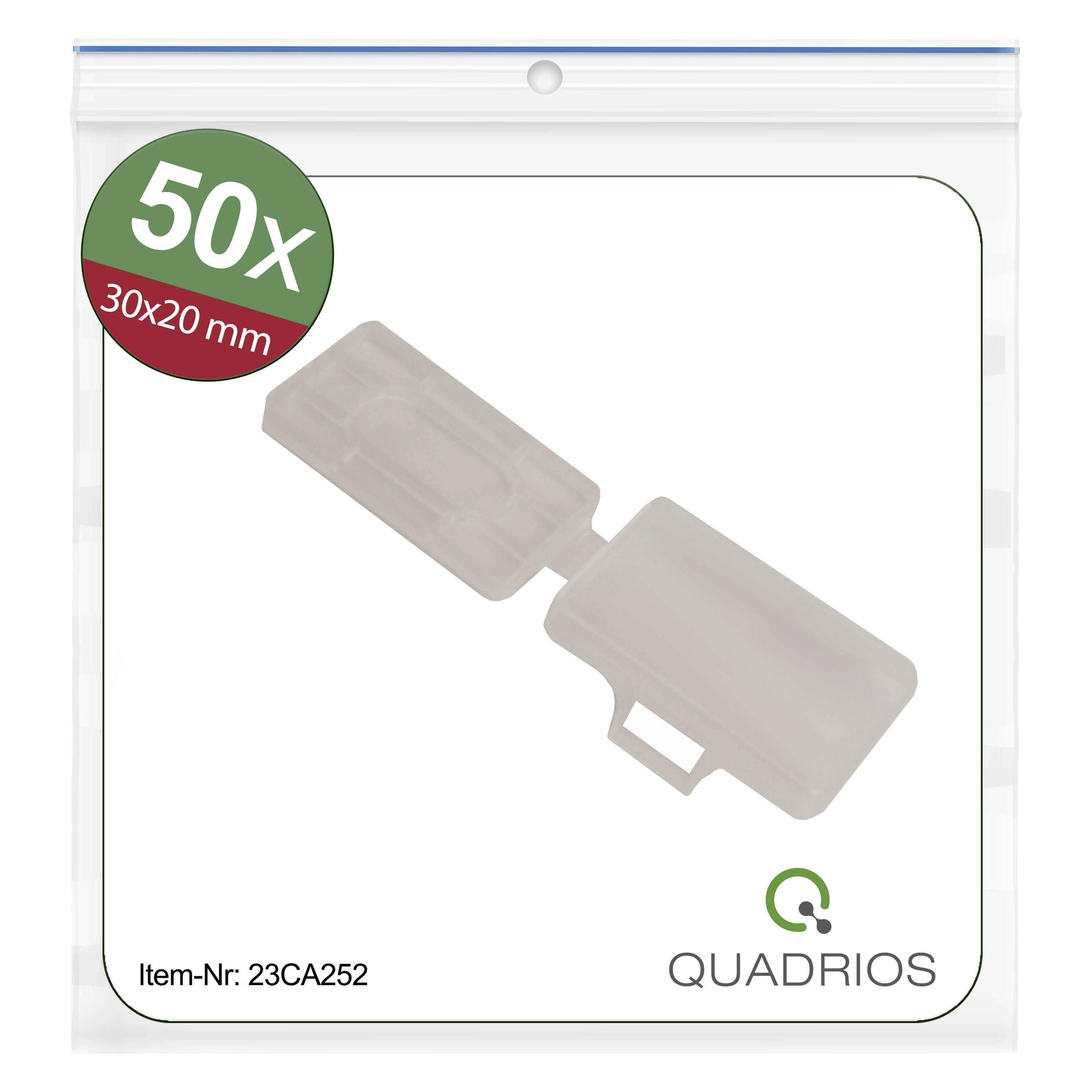Quadrios Trasparente Accessori Per Il Collegamento Dei Cavi, 23Ca252 23Ca252 Portasegnale Tipo Di Montaggio: Fascetta Area Di Etichettatura
