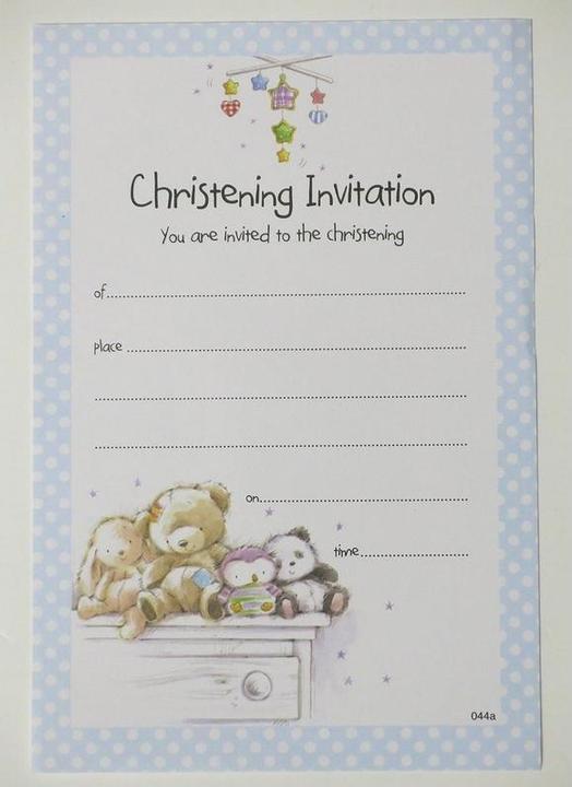 Generic Inviti al battesimo con orsetto (confezione da 20) (20 pz.)