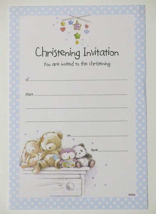 Immagine prodotto Generic Inviti al battesimo con orsetto (confezione da 20) (20 pz.)
