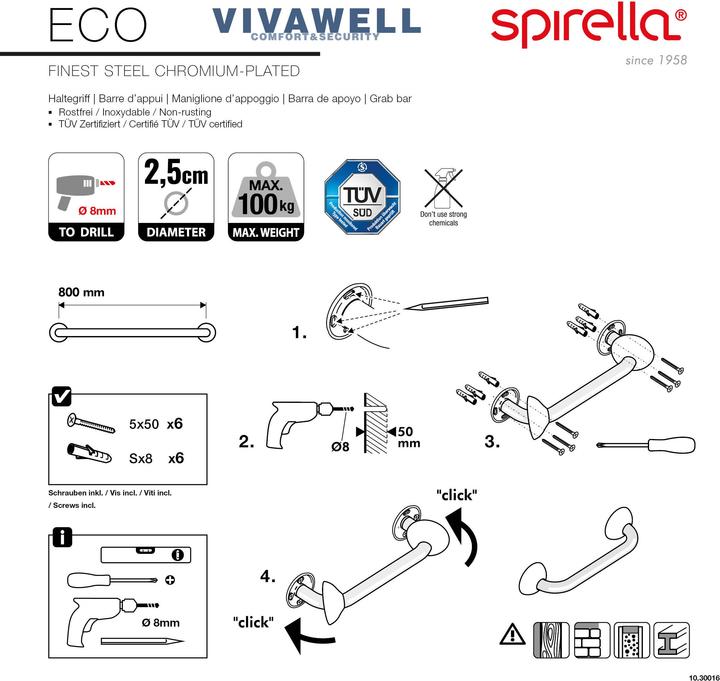 Actual product image spirella Tub handle Eco
