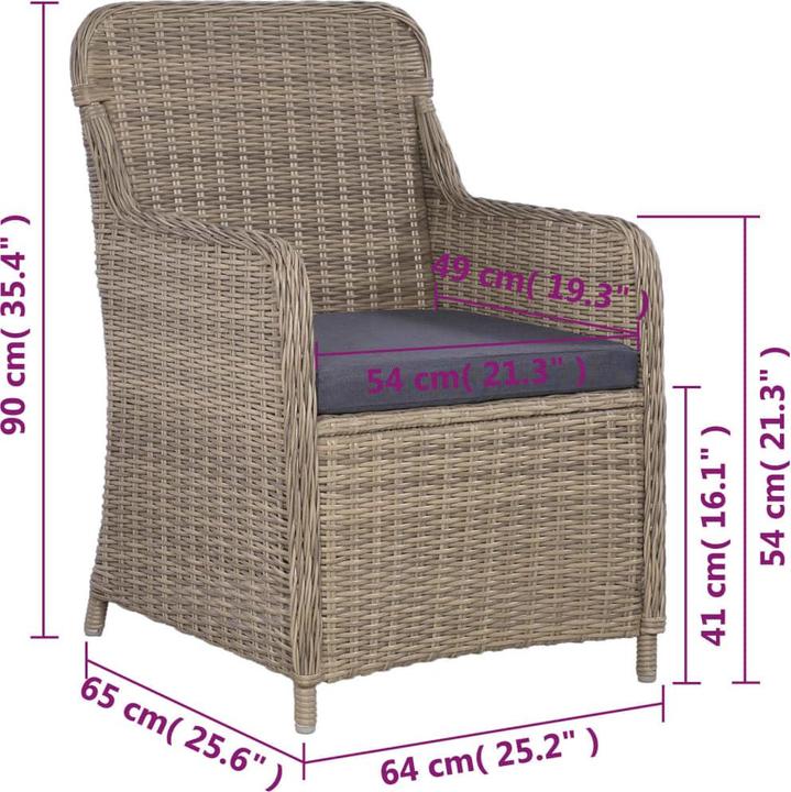 Produktbild vidaXL Garten Essgruppe