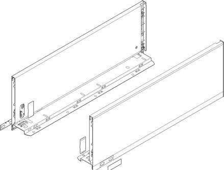 Image du produit Blum Kit de tiroir à casseroles flexibles LEGRABOX pure C, acier inoxy