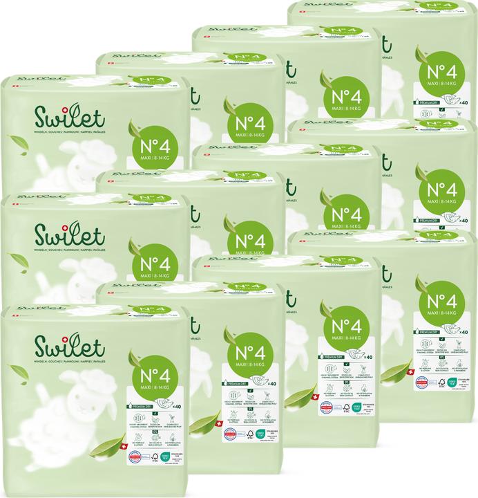 Image du produit Swilet La couche bio (Taille 4, Pack mensuel)
