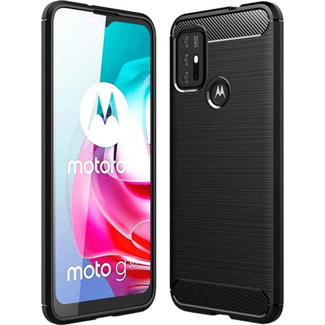 Just in Case Rugged TPU Back Cover Schwarz Motorola Moto G30 (Motorola Moto G30), Smartphone Hülle, Schwarz