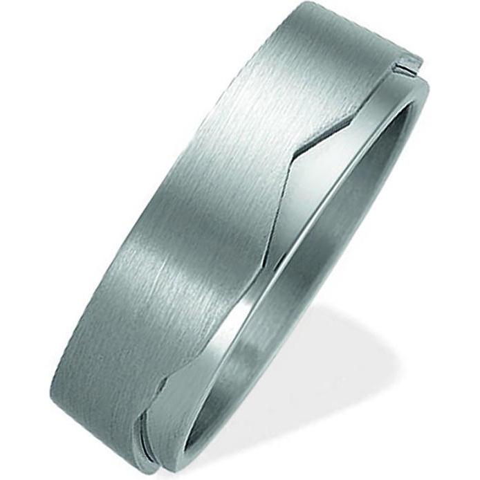 Xen, Ring, Bandring mattiert / poliert mit Kontur 6 mm, (62)