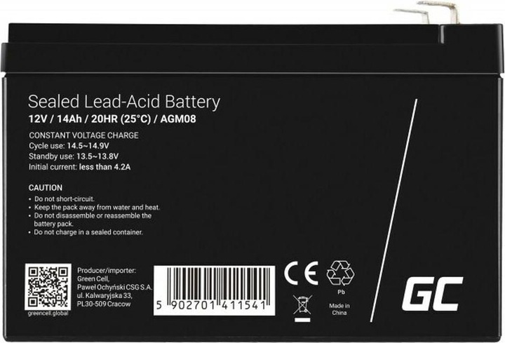 Actual product image GreenCell Battery (12 V, 14 Ah)