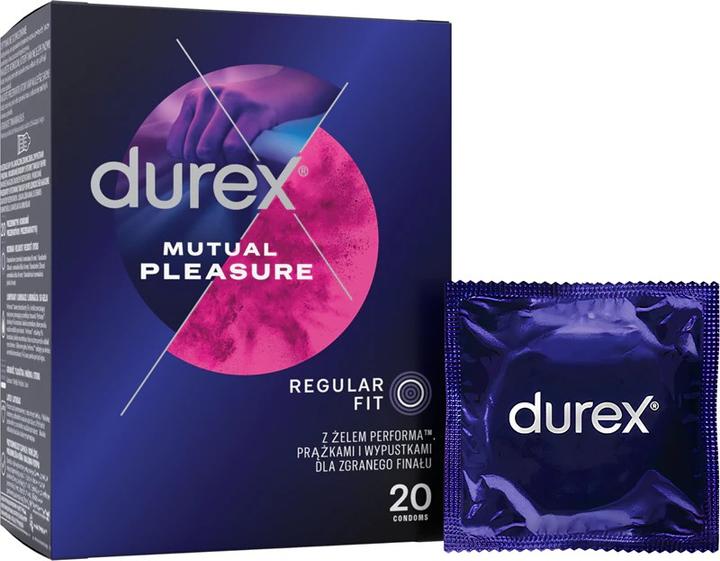 Actual product image Durex Mutual Pleasure Condoms With Dots And Performa Gel - 20 Pieces (20 pcs.)