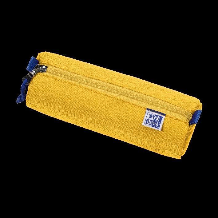 Oxford, Etui, Schlamper-Rolle, Polyester, rund, groá, gelb