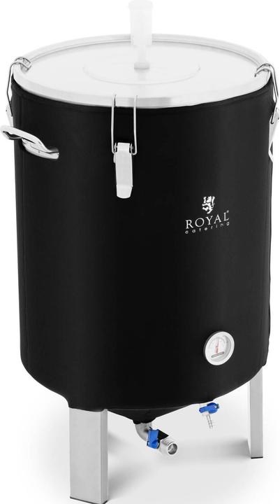 Royal Catering Fermenter Edelstahl Fermentierkessel Gärkessel mit Isoliermantel 60 L 0 - 40 °C