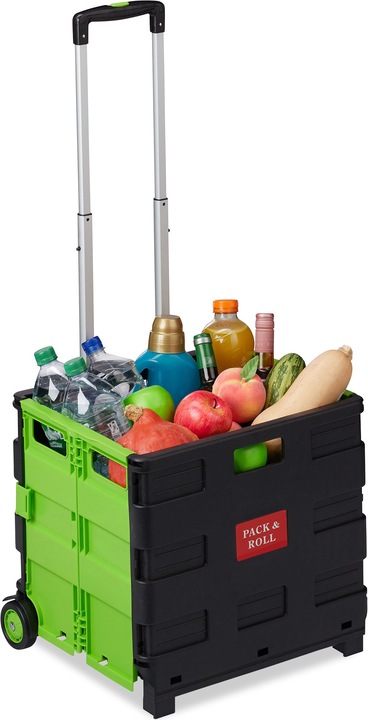 Immagine prodotto Relaxdays Carrello Portaspesa Pieghevole,Manico Telescopico