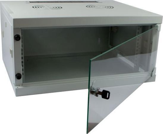 Allnet 19 Wall-mounted enclosure 6U W541 / D445mm 1-piece *light grey* SMQ series (6 RU, 19 inch rack)